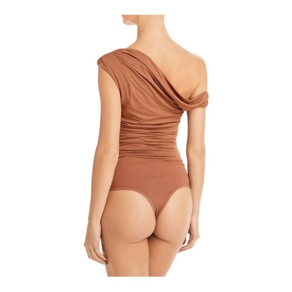 Nwt Agolde Hilma Twist Sleeve Bodysuit / beige - Picture 3 of 5